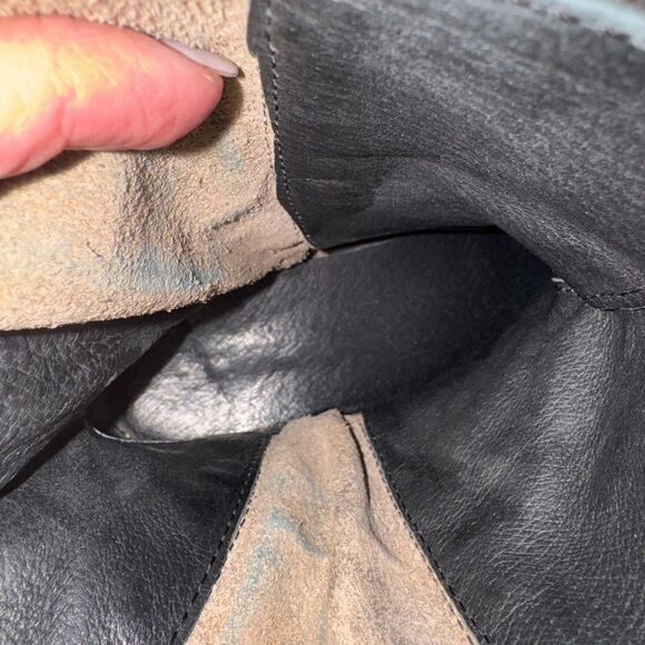 Hinge double zipper ankle boots distressed Anthropologie - Picture 5 of 12